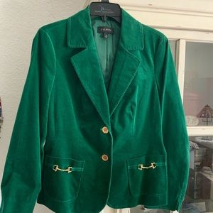 Beautiful size 10 green corduroy jacket from Talbots.